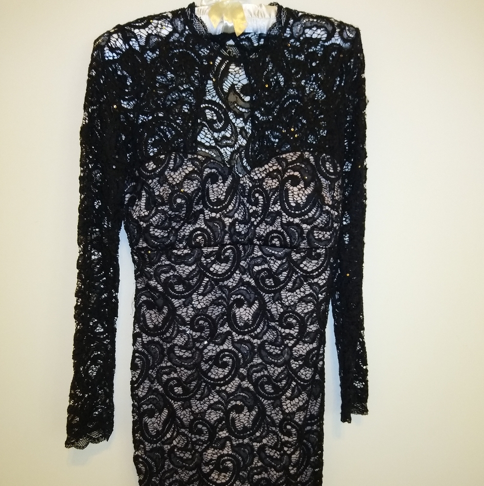 Black lace dress